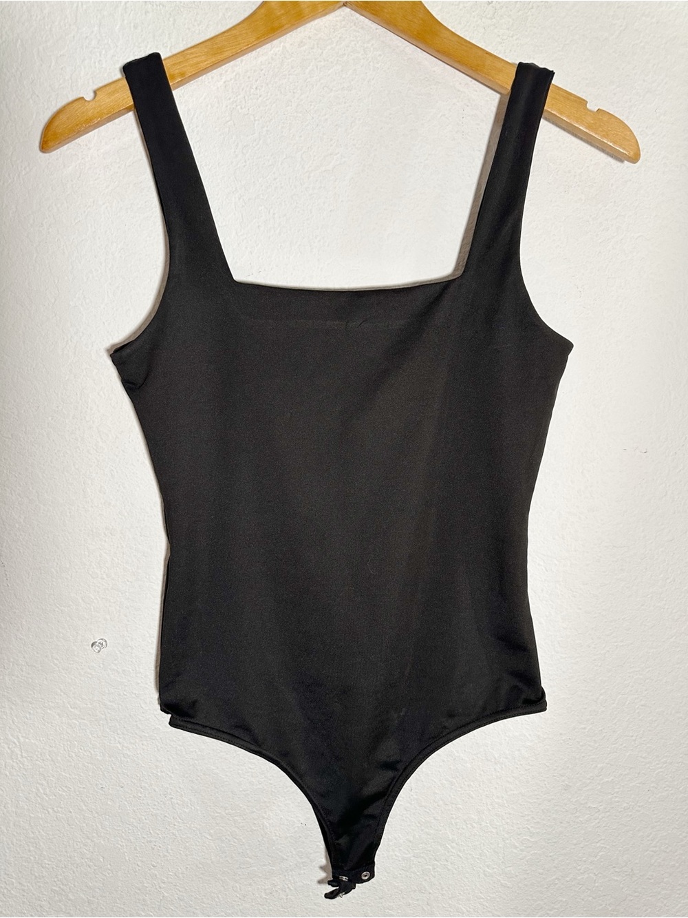 New Amazon Black Square Neck Sleeveless Buttery Soft Bodysuit Size Small